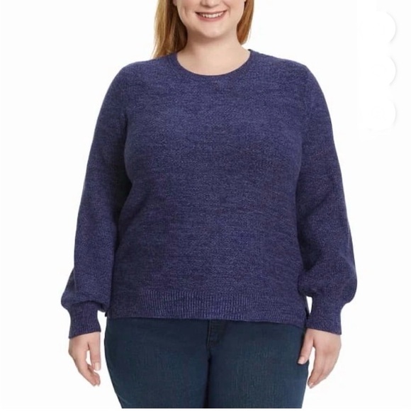 Gloria Vanderbilt Sweaters - NWT Gloria Vanderbilt Blue Crewneck Sweater Size XXL
